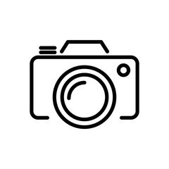camera outline on white background