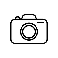 camera outline on white background