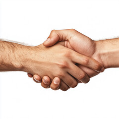 Fototapeta premium Handshake between two individuals symbolizing agreement or partnership.