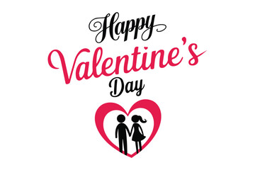 Naklejka premium Happy valentine's day calligraphy vector