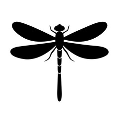 Elegant Dragonfly Silhouette: Minimalist Logo Design"