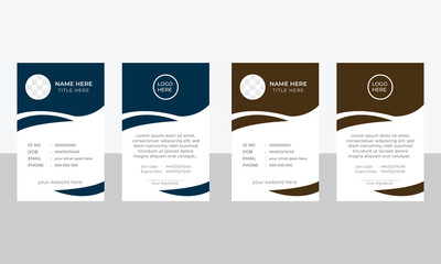 Simple Minimalistic Creative Unique ID Card Template Design