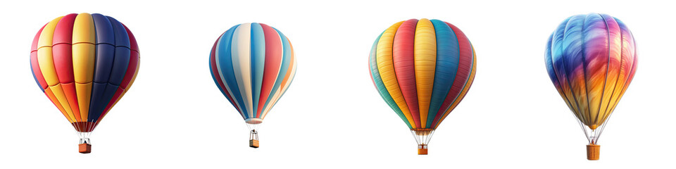 Fototapeta premium Balloon – A floating object, typically colorful, symbolizing celebration and joy. Isolated on Clear White Background Highly Detailed 