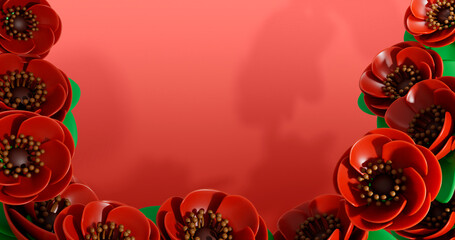 Poppy 3D Cartoon Render Background