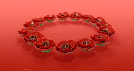 Poppy 3D Cartoon Render Background