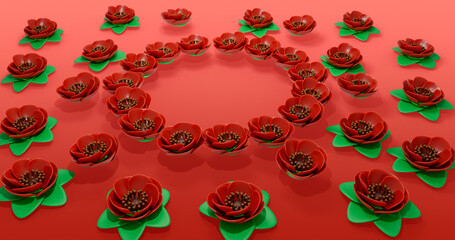 Poppy 3D Cartoon Render Background