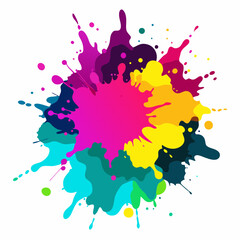 Vibrant Splash Vector Illustration - Creative Color Explosion Design