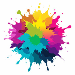 Vibrant Splash Vector Illustration - Creative Color Explosion Design