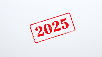 2025 stamp red rubber stamp on white background.&nbsp;Generative AI