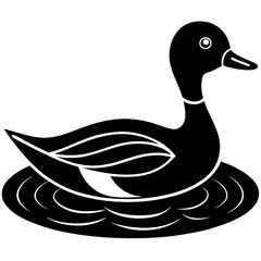 Elegant Duck Vector Illustration - Perfect for Wildlife Themes