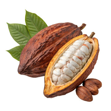 vector de una mazorca de cacao en un fondo png