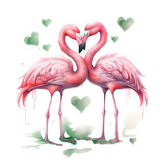 Fototapeta premium Flamingo Christmas Clipart Vector Illustration