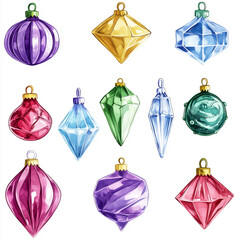 Magical crystal gem jewel drawing set, dungeons and dragons, dnd