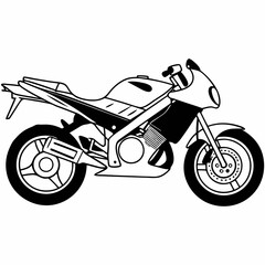 Fototapeta premium Motorcycle Vector Illustration - Sleek and Stylish Design