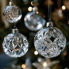 Crystal ornament Christmas decoration sparkling glass ball 
