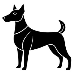 Standing Dog Silhouette Vector - Perfect for Logos and Branding