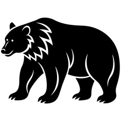 Majestic Bear Vector - Wildlife Silhouette Illustration