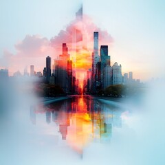 Fototapeta premium Mesmerizing holographic foil motif with a spellbinding iridescent effect prismatic chromatic displays hypnotic symmetrical patterns radiant multi colored luminescence mind bending light diffractions