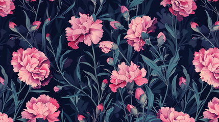 Red rose seamless pattern wallpaper