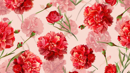 Red rose seamless pattern wallpaper