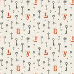 seamless pattern on the theme of Love