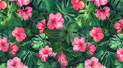 floral blossom pattern wallpaper