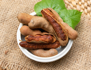 Tamarind Fruit in Bowl for Health and Nutrition