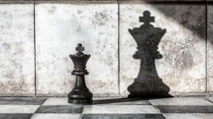 Obraz premium shadow of chess piece