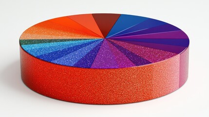 Fototapeta premium Sparkling Glitter Color Wheel: A Vibrant Spectrum of Hues