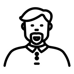 Bearded Man with Tie Icon