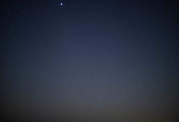 Starry night with the Milky Way galaxy visible