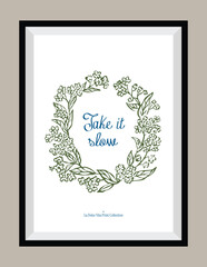 Sketch style La Dolce Vita illustrations with an aesthetic quote in a poster frame.