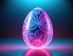 This vibrant illustration showcases a beautifully designed Easter egg, symbolizing rebirth.