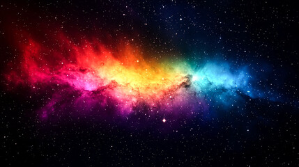 Fototapeta premium Cosmic Canvas: A Vibrant Nebula in the Heart of the Universe
