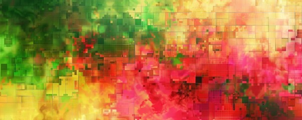 Obraz premium Abstract vibrant geometric fractal shapes on surface of contemporary design express scene of seamless patterns style. Arranging geometry scenery in pattern perfect for wallpaper and background. AIG61.