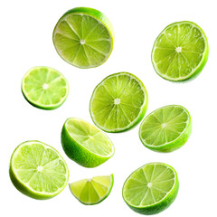 Juicy Limes Falling Refreshing Citrus Burst