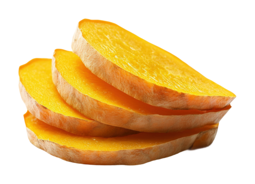 Sliced turmeric on food culinary studio setting high fidelity concept isolated on transparent background png