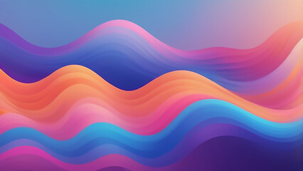 Abstract wavy background with modern gradient colors. Trendy liquid design. Motion sound wave. Vector illustration for banners, flyers and presentation.	
