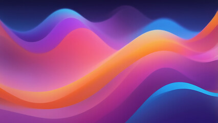 Abstract wavy background with modern gradient colors. Trendy liquid design. Motion sound wave. Vector illustration for banners, flyers and presentation.	