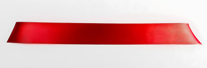 Piece of red tape isolated on transparent background