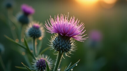 Delicate Purple Flower in a Tranquil Natural Setting

