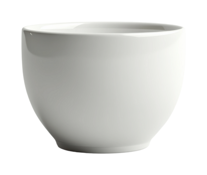 Empty white mug icon on a high-fidelity background minimalistic design digital clean environment front view isolated on transparent background png