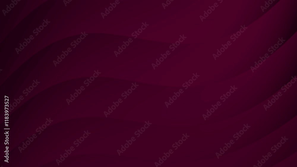 Poster abstract and fluid waves in deep red background with smooth transitions and curves