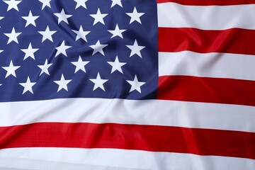 Beautifully waving star and striped American flag