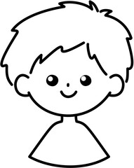 Chinese New Year children Outline coloring image