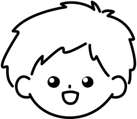 Chinese New Year children Outline coloring image