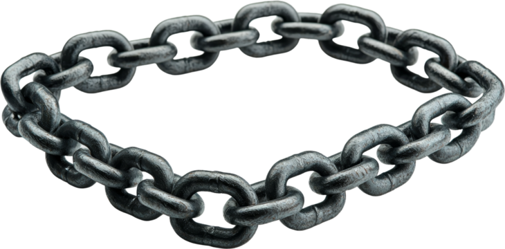 Heavy Metal Chain Isolated on White Background Isolated on transparent background - Powered by Adobe