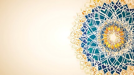 Abstract Mandala Design with Warm Color Palette