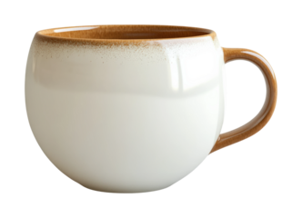 Elegant white mug icon on high fidelity background for minimalist design inspiration isolated on transparent background png