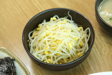 Korean side dishes. bean sprout